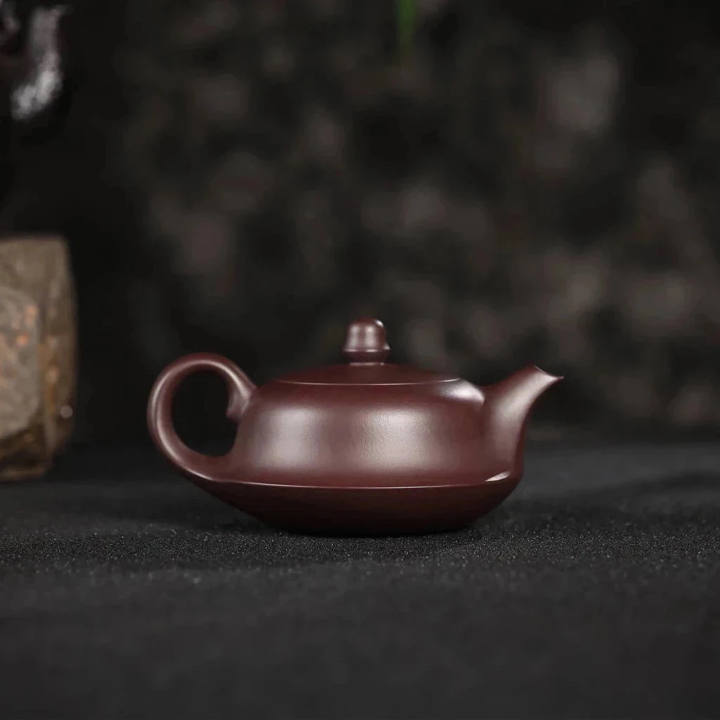 曲壶全手工制作260cc 三十年老紫泥
