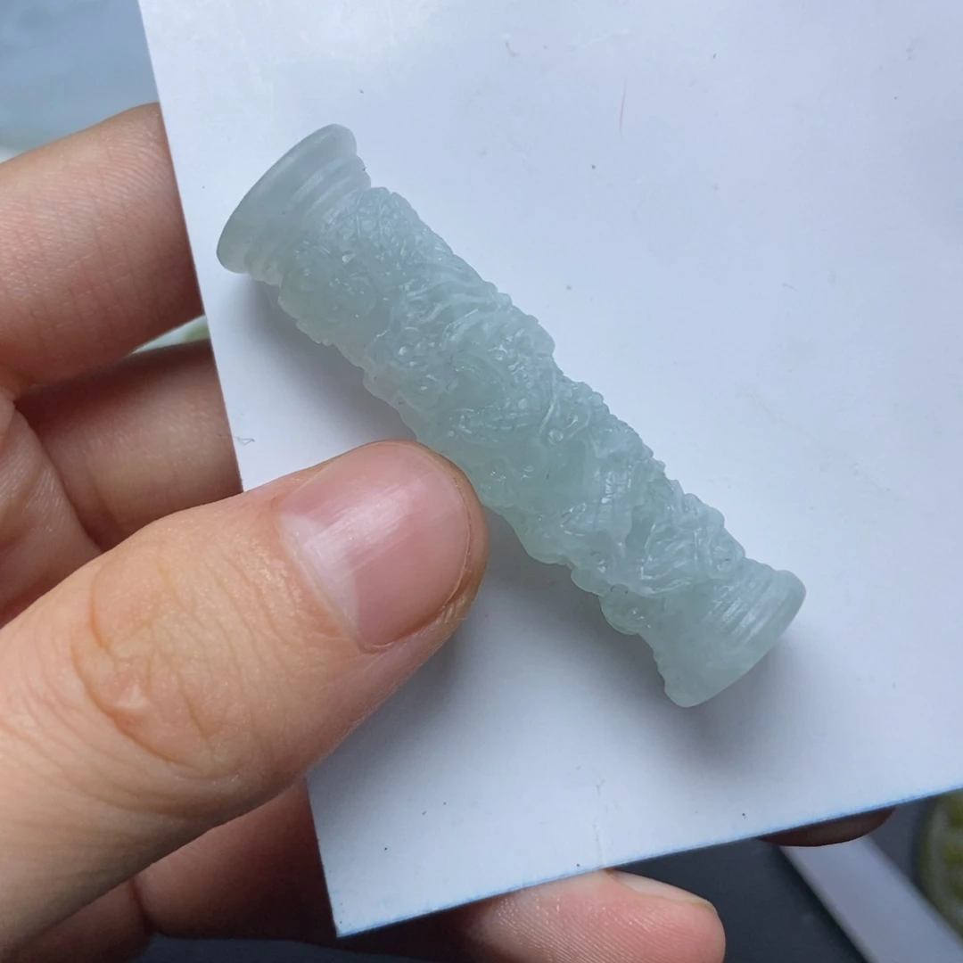 未镶嵌定制翡翠龙柱