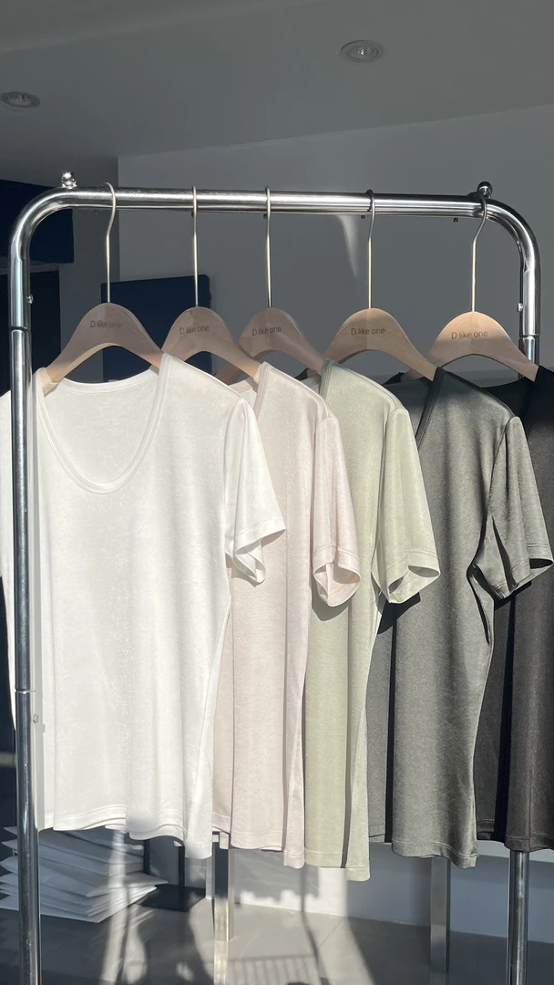 真醋酸面膜凉感简约风短T女夏T