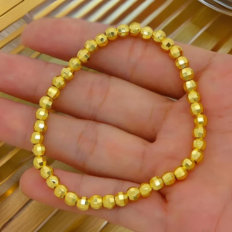 合金手链 转运珠手环手链百搭手串实心简约 时尚素款女士女款