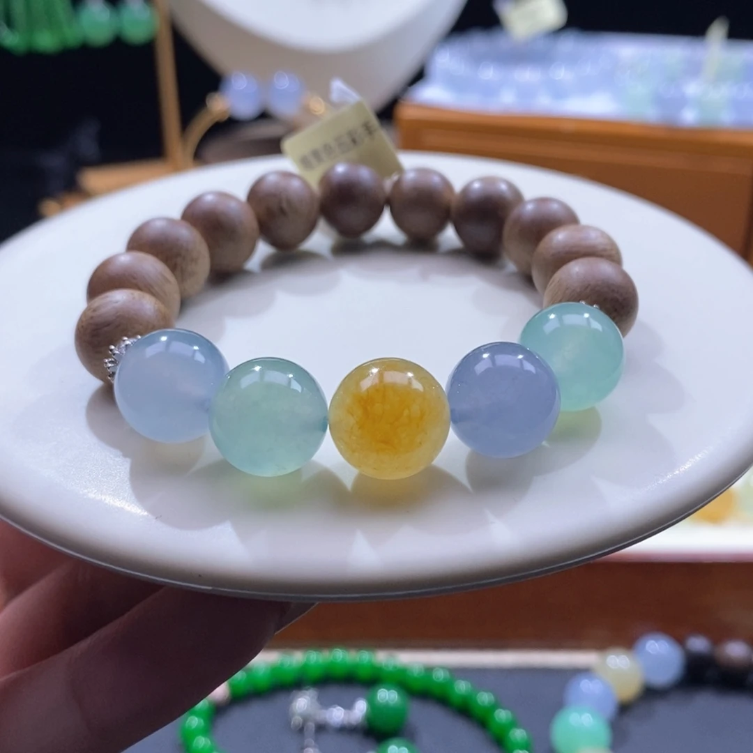未镶嵌手串翡翠梦幻甜手串卡12+