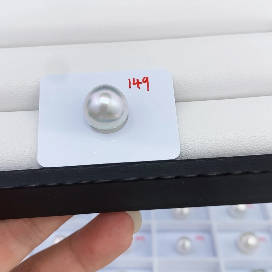 未镶嵌耳饰海水珍珠12.8澳白单颗