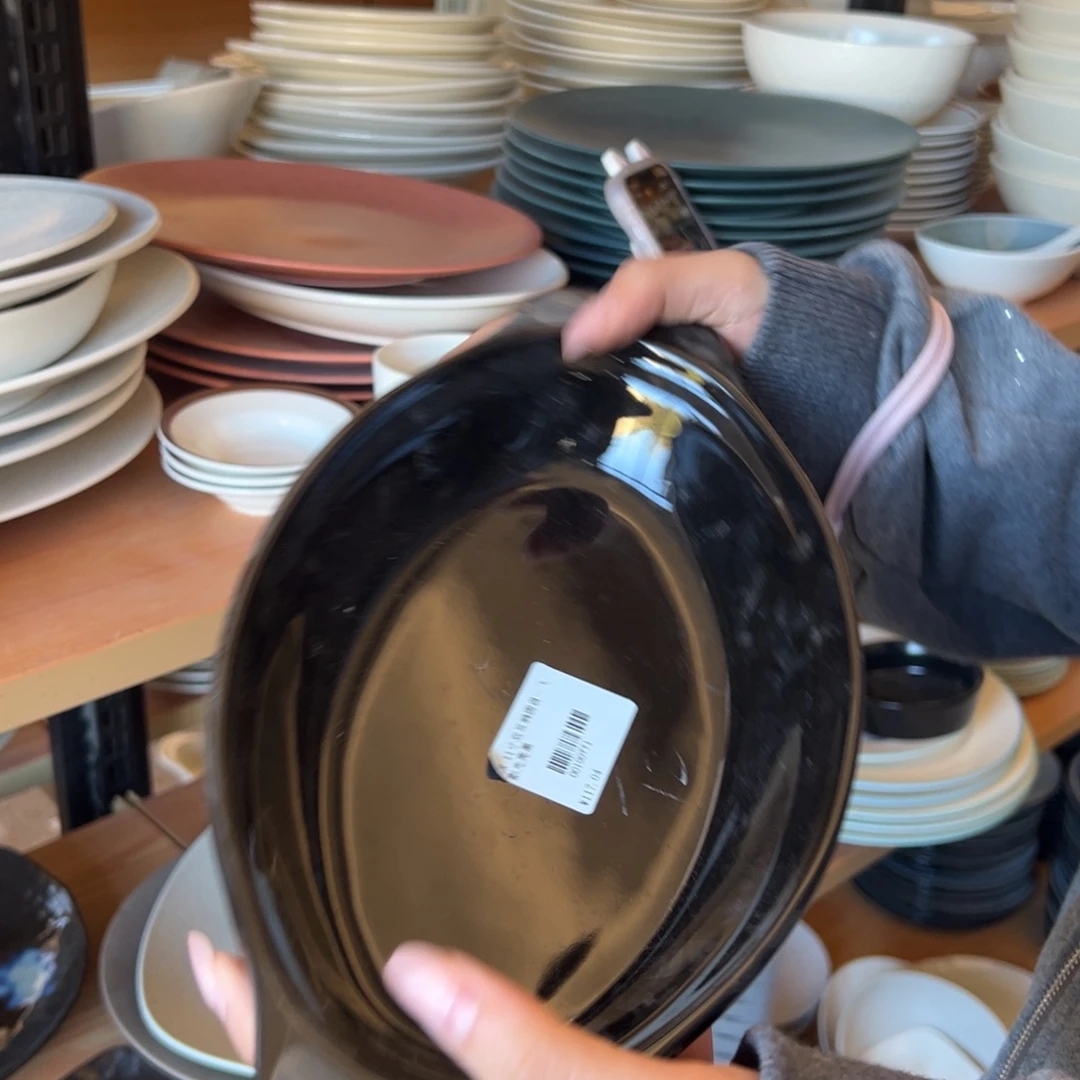 新骨瓷063瑕疵慎拍亮光黑11寸双耳椭圆烤盘 全标全标全标