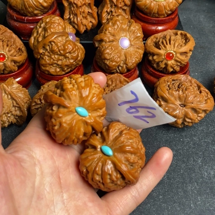 把件文玩核桃白狮子762