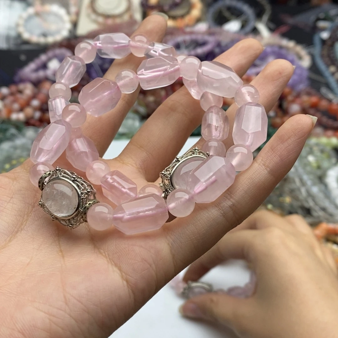 请***新未镶嵌玛瑙/玉髓珠宝半成品A44两条