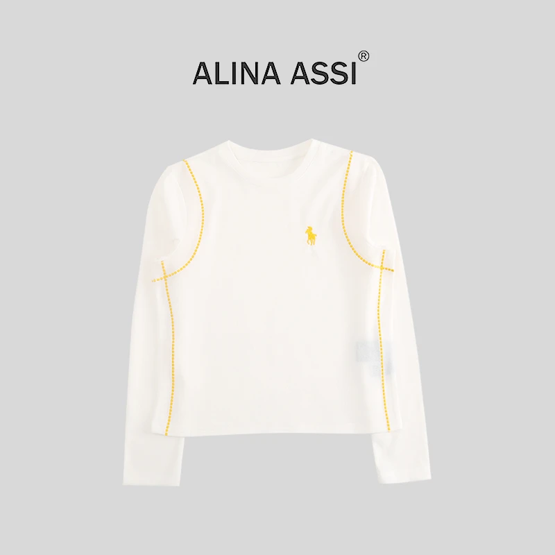 【糯米姐】2025秋季新款T恤百搭休闲长袖上衣AE0470