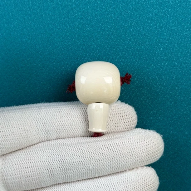 D47-65天然猛犸牙 【微牙线】藏式分体三通18.8*30mm支持复检