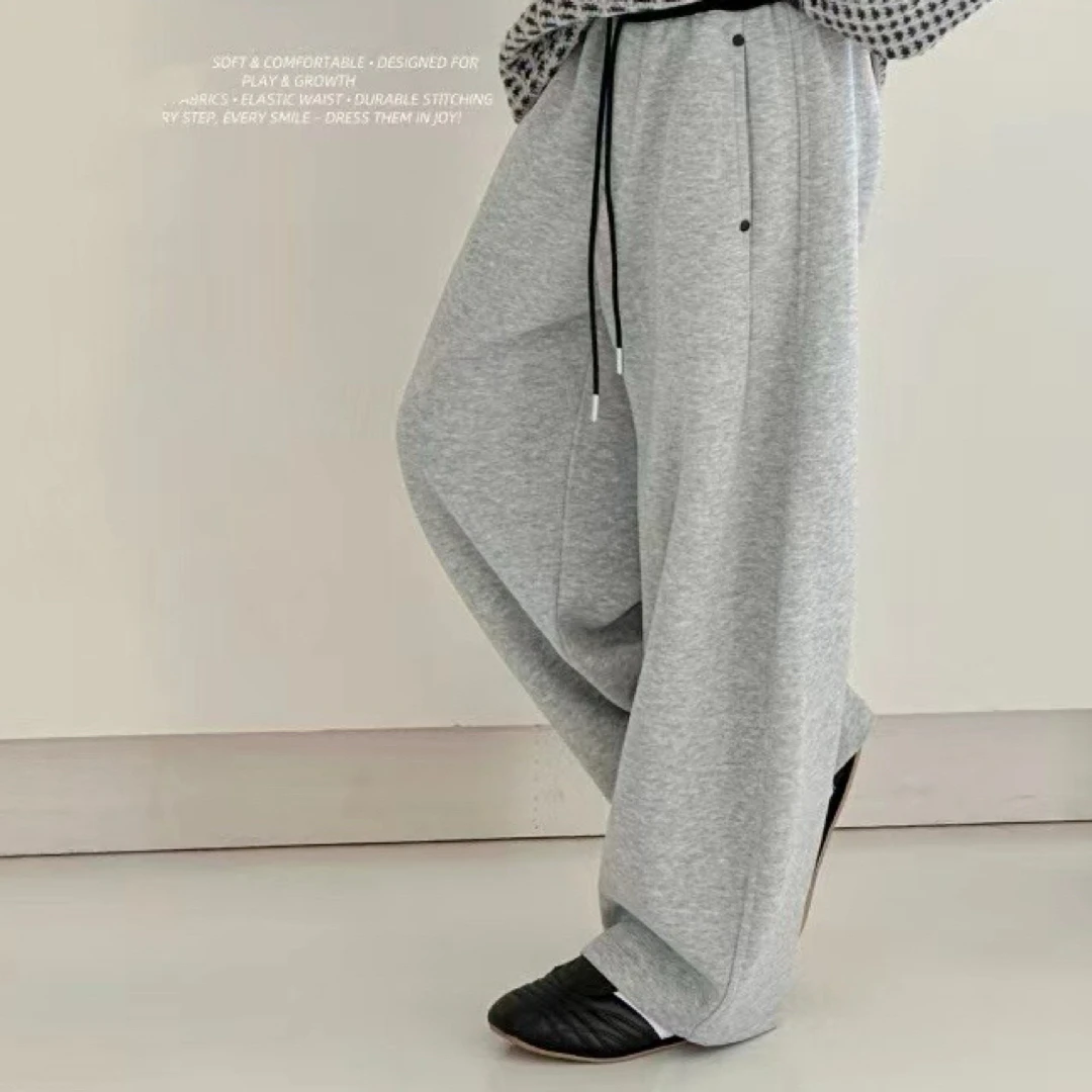 2025童装男女童哥哥秋季阔腿休闲卫裤中大童韩版弯刀运动裤1758