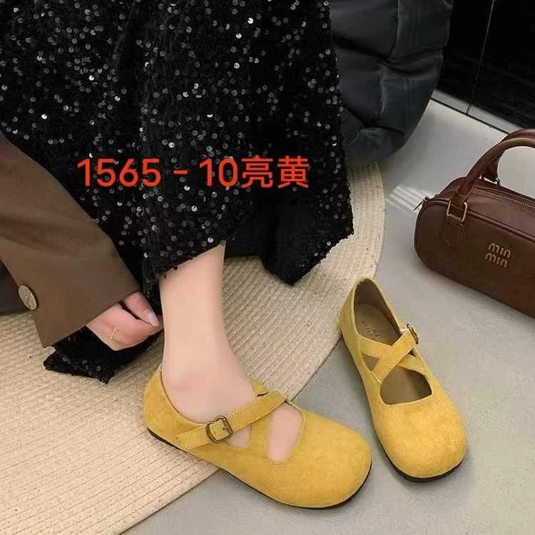 1565-10玛丽珍鞋透气学院风搭扣防水单鞋软底秋季女鞋极简风