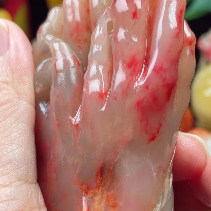 昌化鸡血石正***生粉冻鸡血