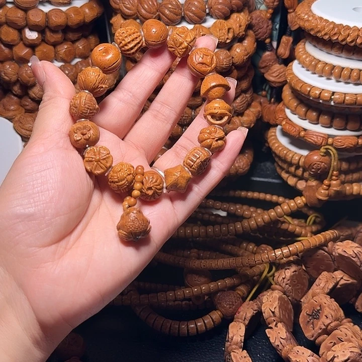 桃核手串多宝多福