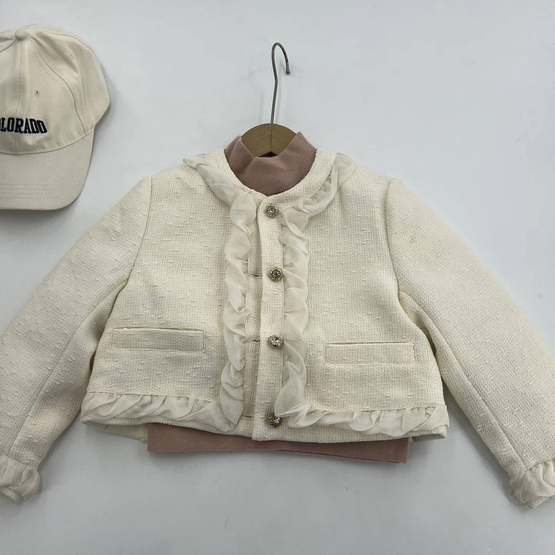 23458高端潮流时尚百搭休闲童装小香鸭外套C14-4边