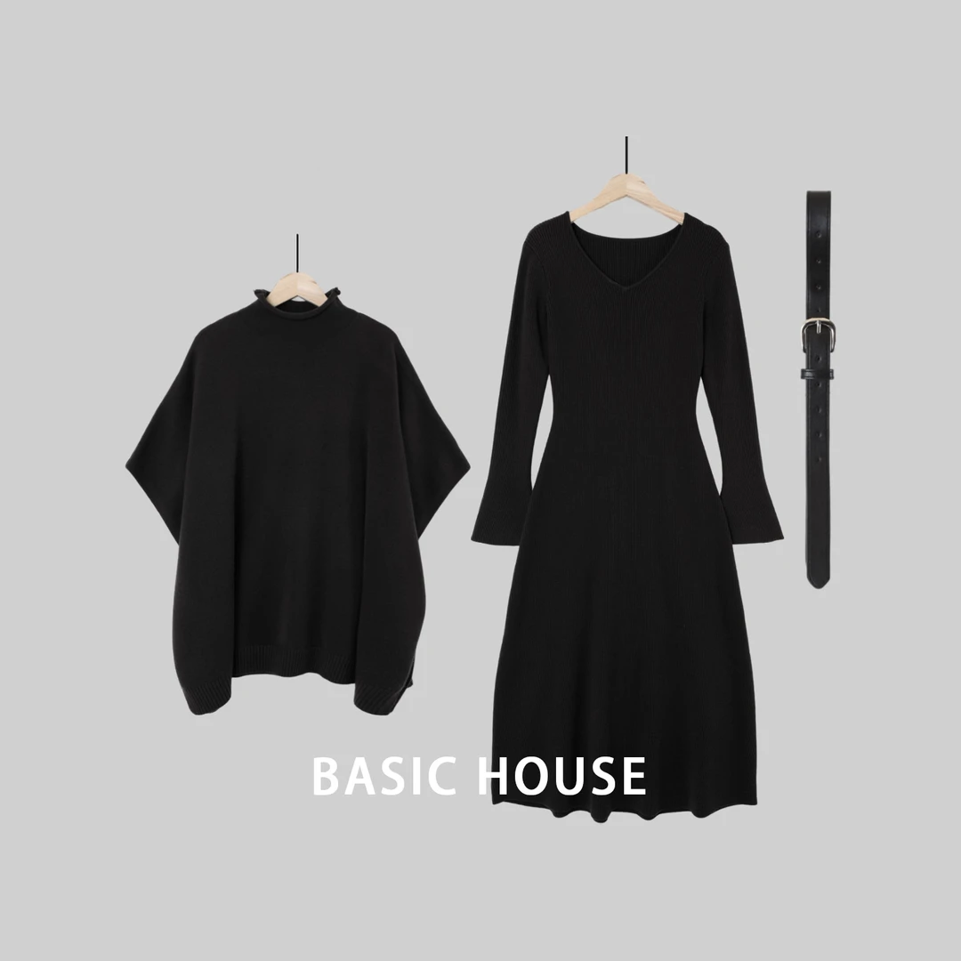 Basic House百家好秋冬新款设计师休闲气质两件套FX92