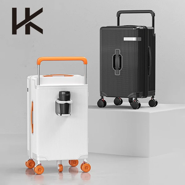 宽拉杆5轮静音 PC材质旅行箱住校学生 带扩容层 有防爆拉链登机箱