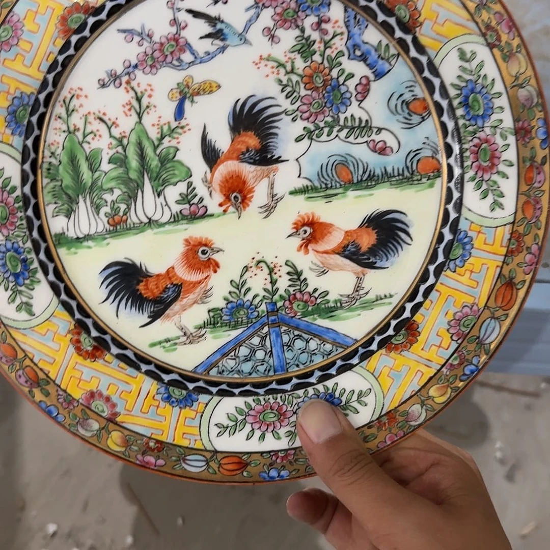 瓷片摆件手绘瓷器全部处理