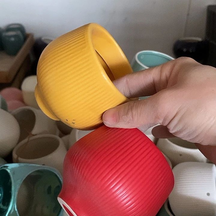 陶盆有孔 瑕疵针孔漏釉介意勿拍外口 7外高7