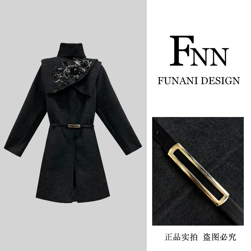芙娜妮法式外套连衣裙设计感小个子时尚拼接撞色气质女装F2432392