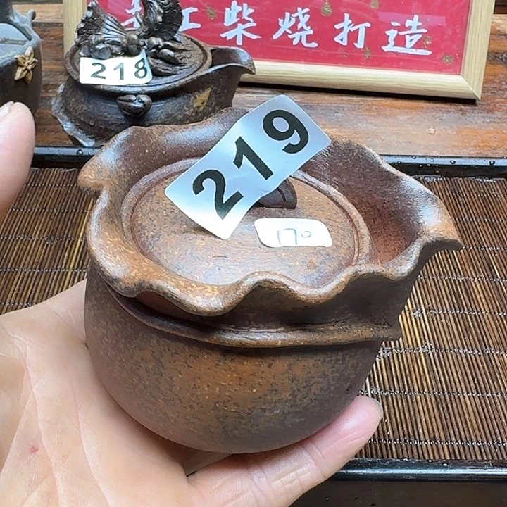 纯手工制作粗陶茶具