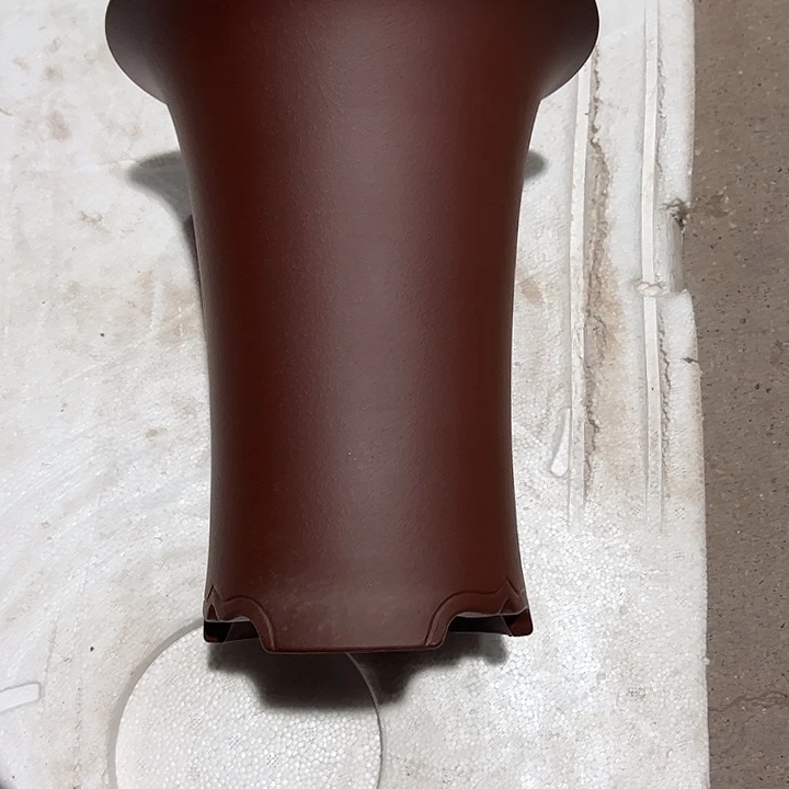 紫砂花盆微瑕醉美人紫茄