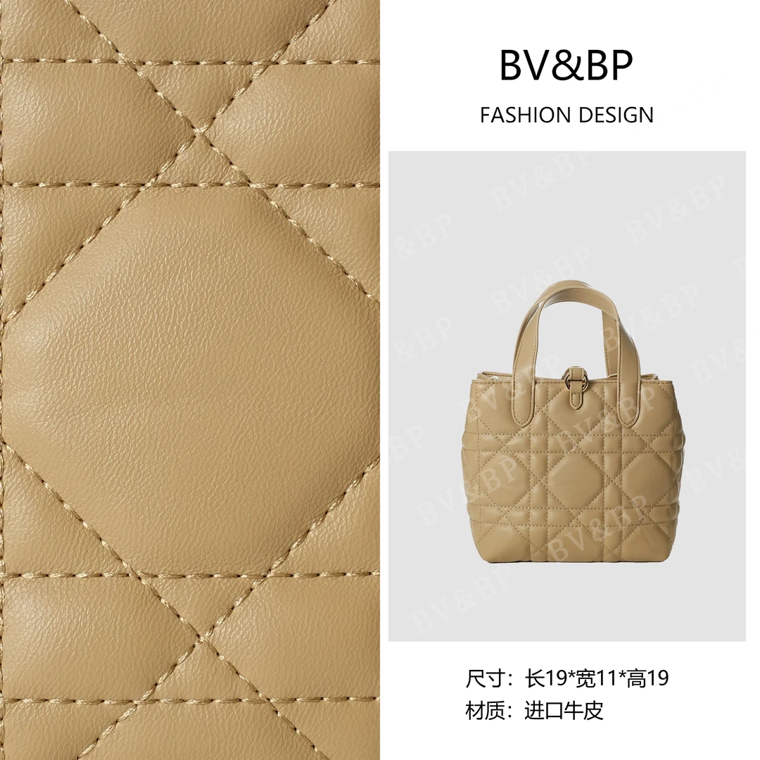 BV&BP· 原创设计 真皮高定手提单肩包  BV068-胭脂米色