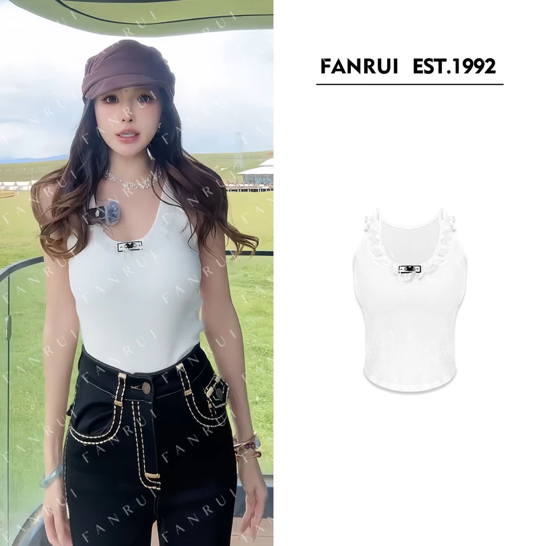 FANRUI/泛芮「馨风」绣花蕾丝洋气修身显瘦内搭纯欲背心吊带B17912