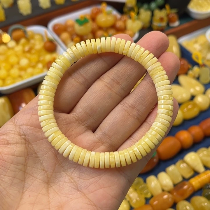 琥珀未镶嵌裸石卡7大加手串精工微瑕