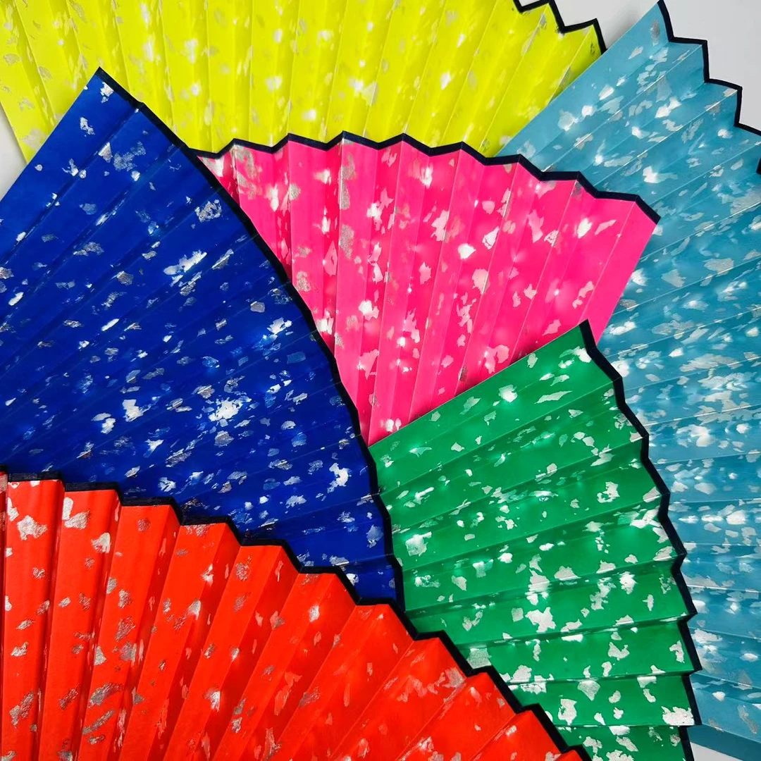 多多折扇超薄扇面夏日限定（95寸、2.0排口、16方 到手需自己裁短