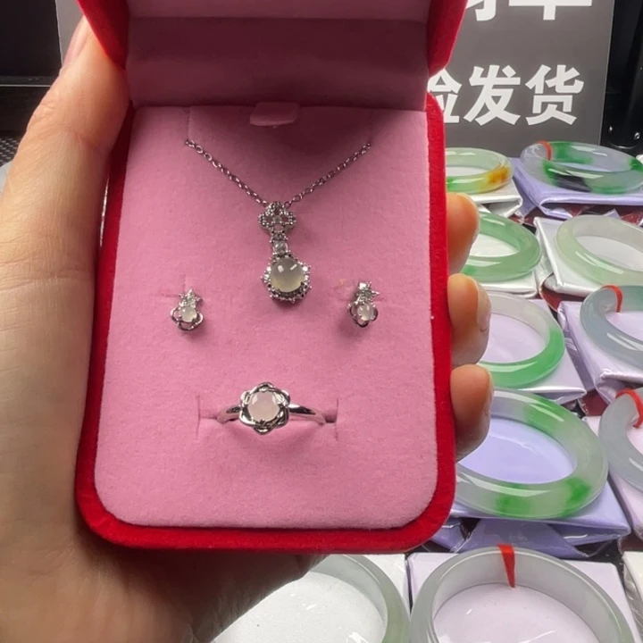 翡翠银S925镶嵌手链