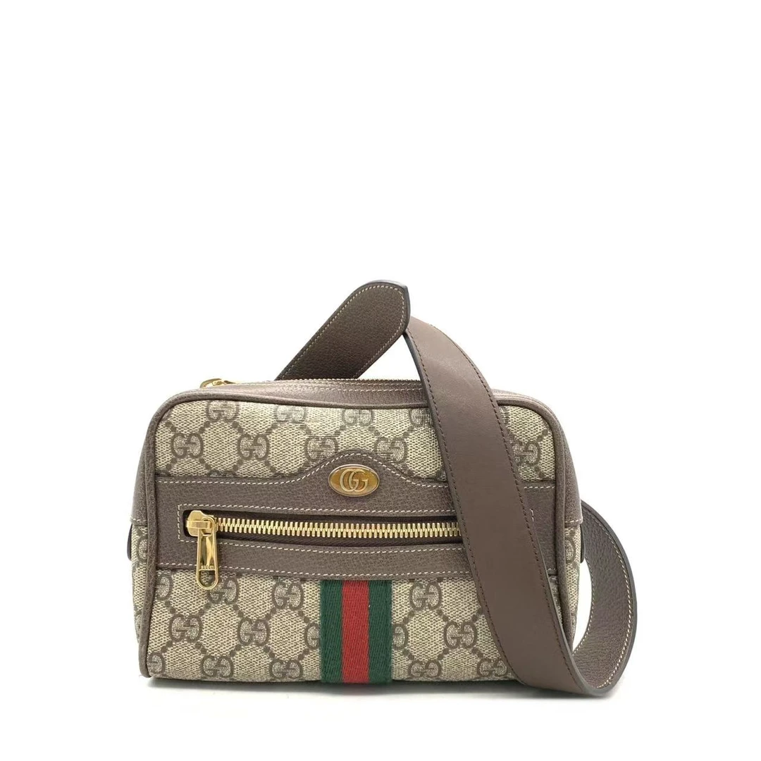 95新 GUCCI/古驰 【安则专属】老花op腰包