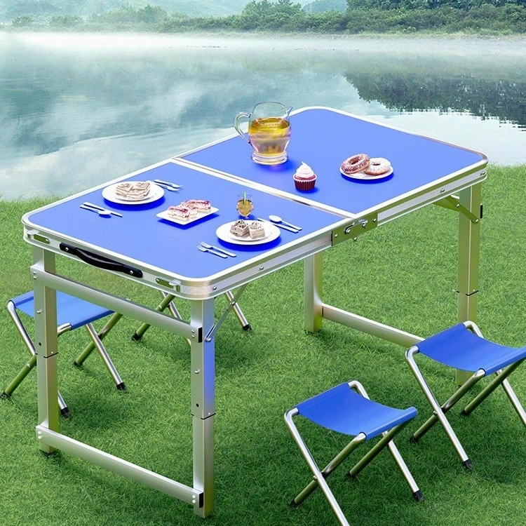 全金属桌椅夜市摆摊摆摊桌子推车卖首饰户外折叠桌椅一桌4椅