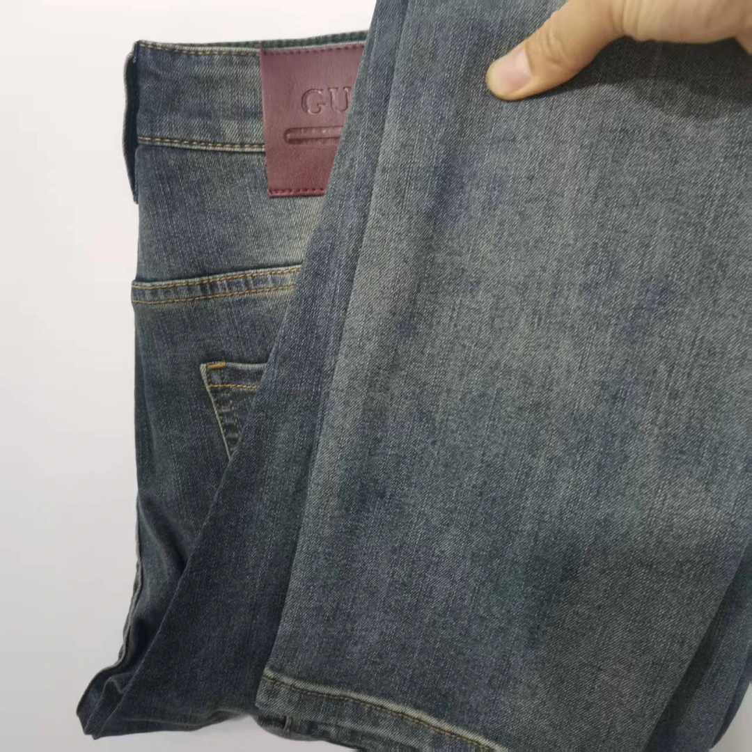 586 G家水洗蓝牛男士小直筒牛仔裤夏季新款高品质