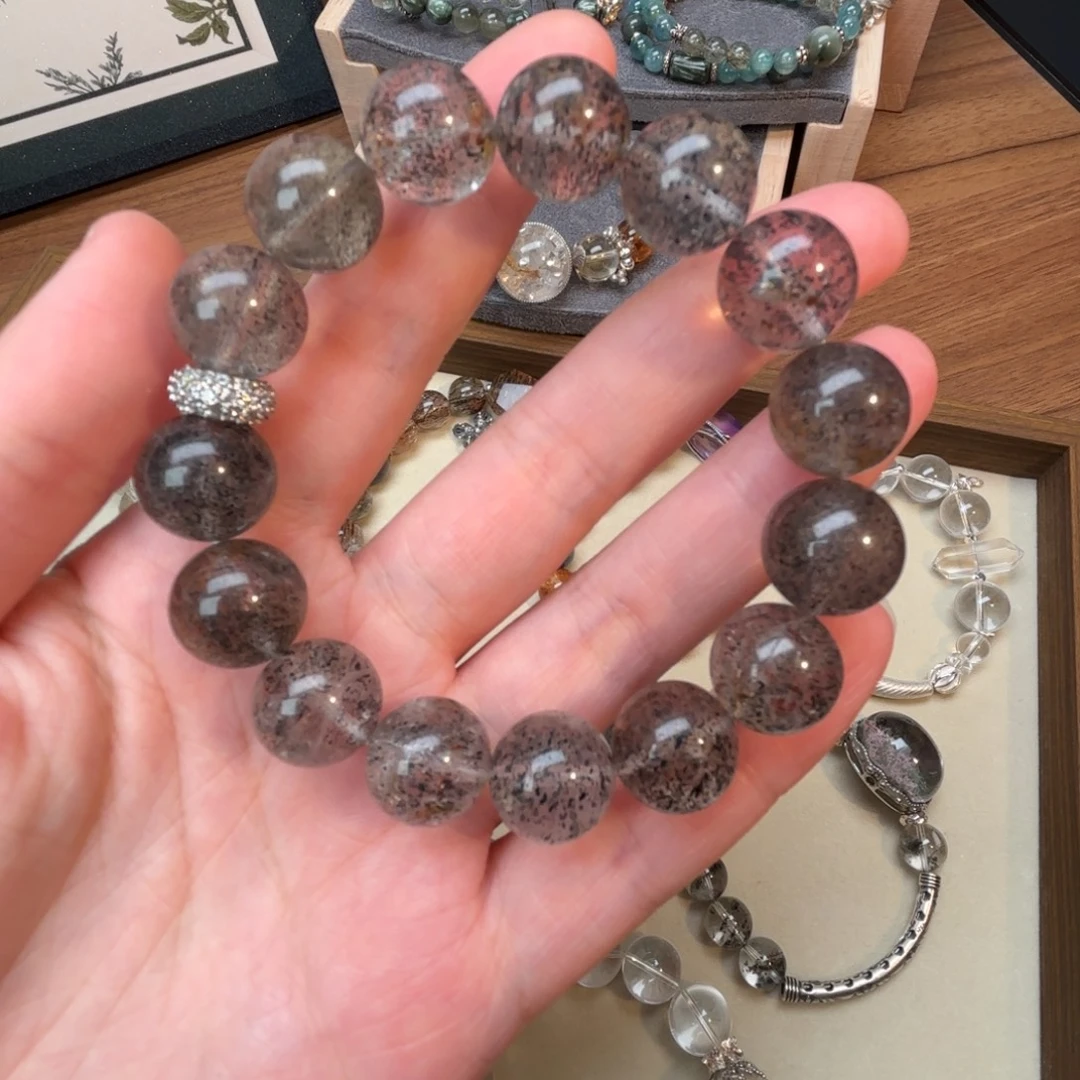 手链水晶合金天然水晶黑草莓晶毒液手串