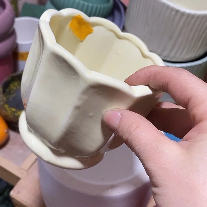 摆件陶陶盆有孔 瑕疵介意勿拍