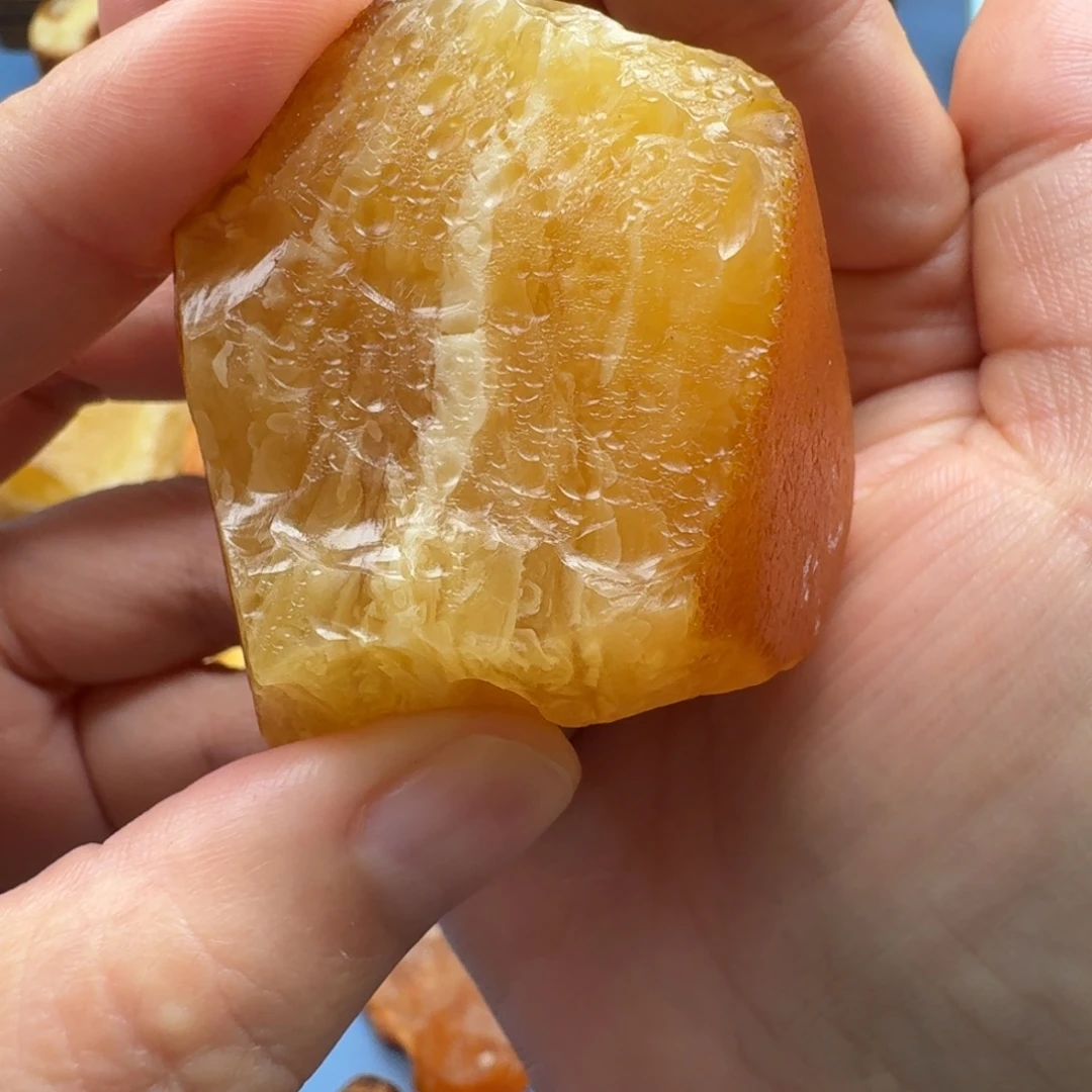 照***周裸石琥珀未镶嵌琥珀蜜蜡定制