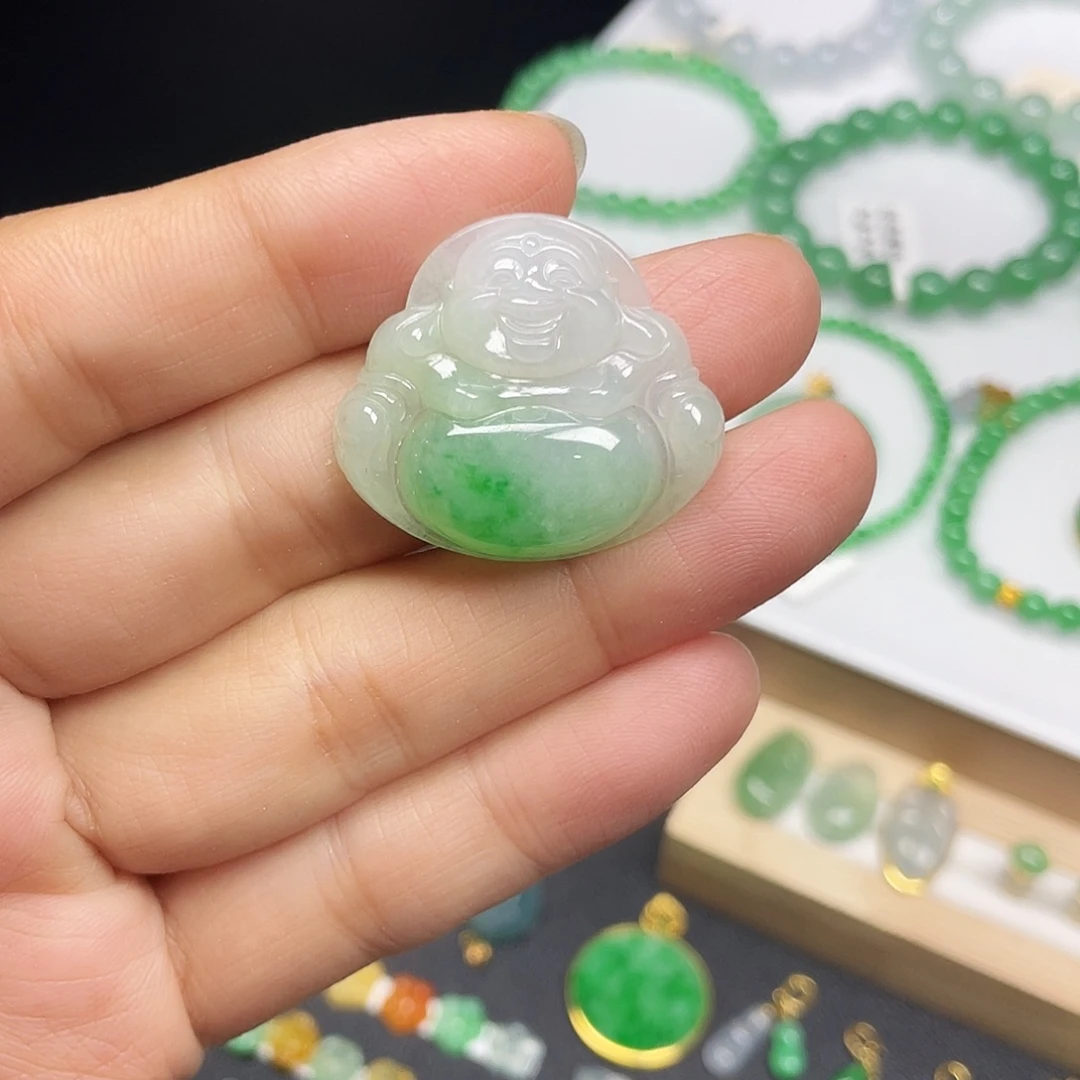 翡翠未镶嵌手链天然缅甸翡翠A货卡26.7-30-5.8