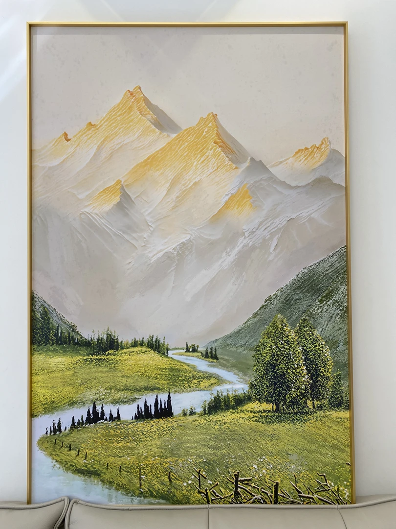 北欧仿油画客厅沙发装饰画简约风餐厅壁画小清新玄关房间走廊挂画