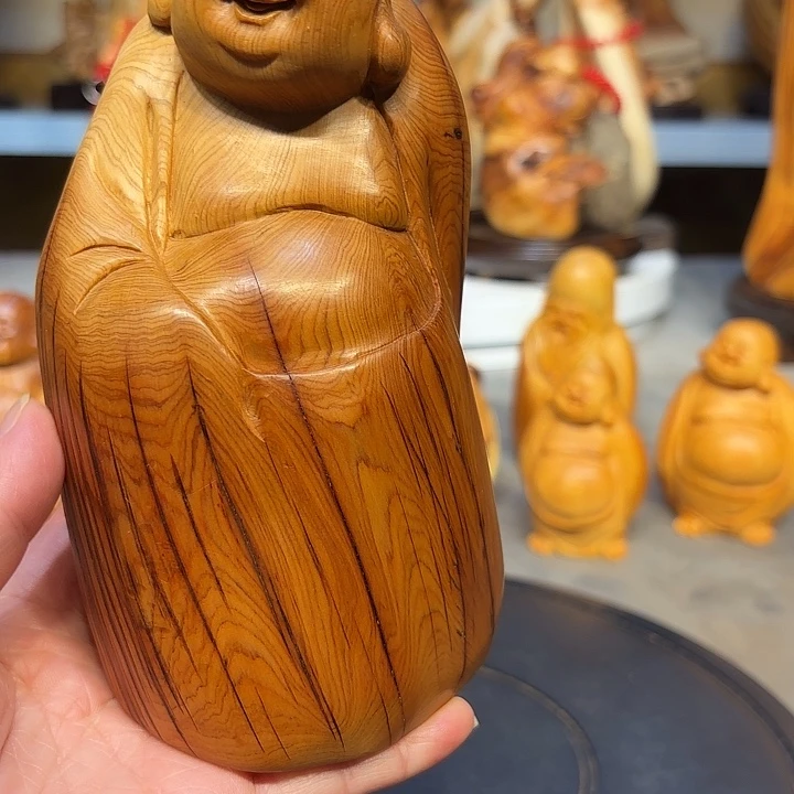 柏木太行崖柏弥勒佛