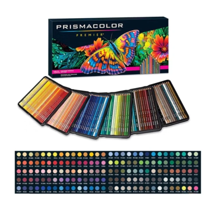 prismacolor/培斯玛彩色铅笔72/150色油性大师级画笔套装专业绘画