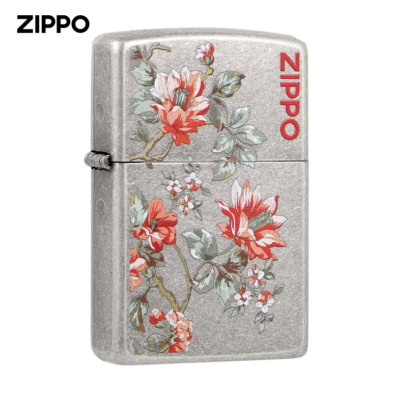 ZIPPO/之宝花知爱意正品古银复古经典创意送男生七夕礼物DY9902CY