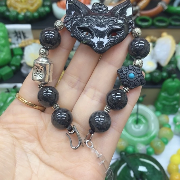 翡翠未镶嵌耳饰手链5