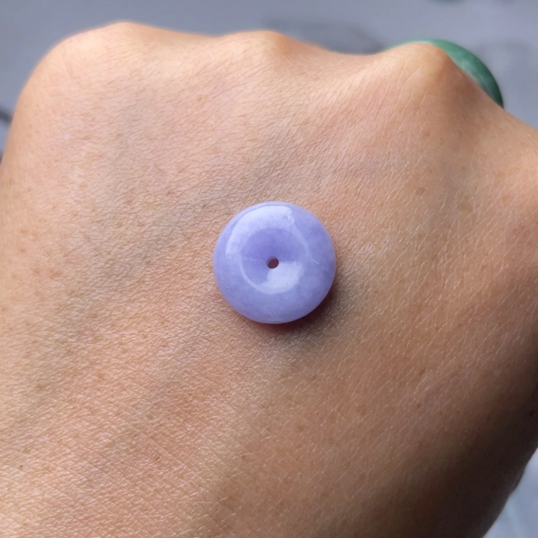 喵***～翡翠未镶嵌颈饰缅甸翡翠平安扣