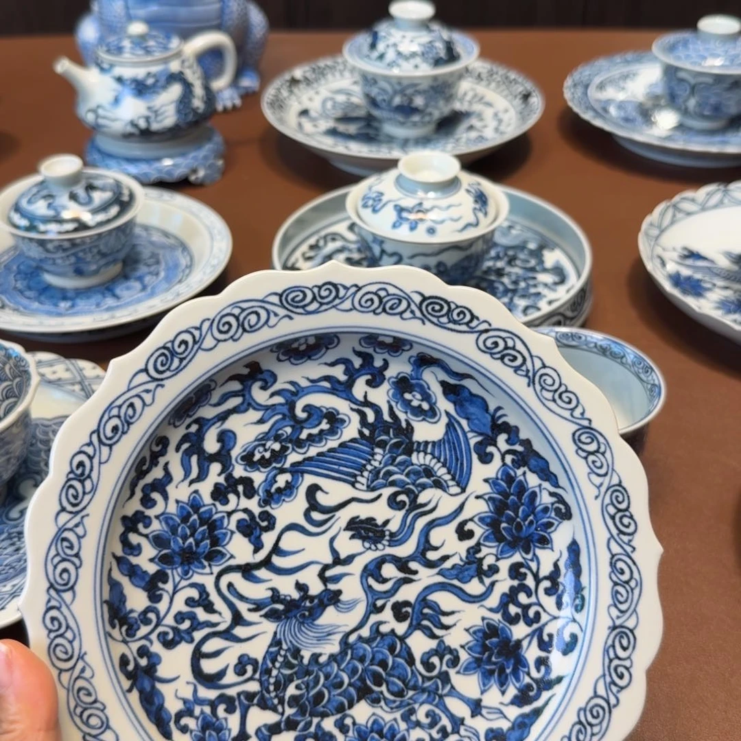 手工手绘茶具壶承微瑕