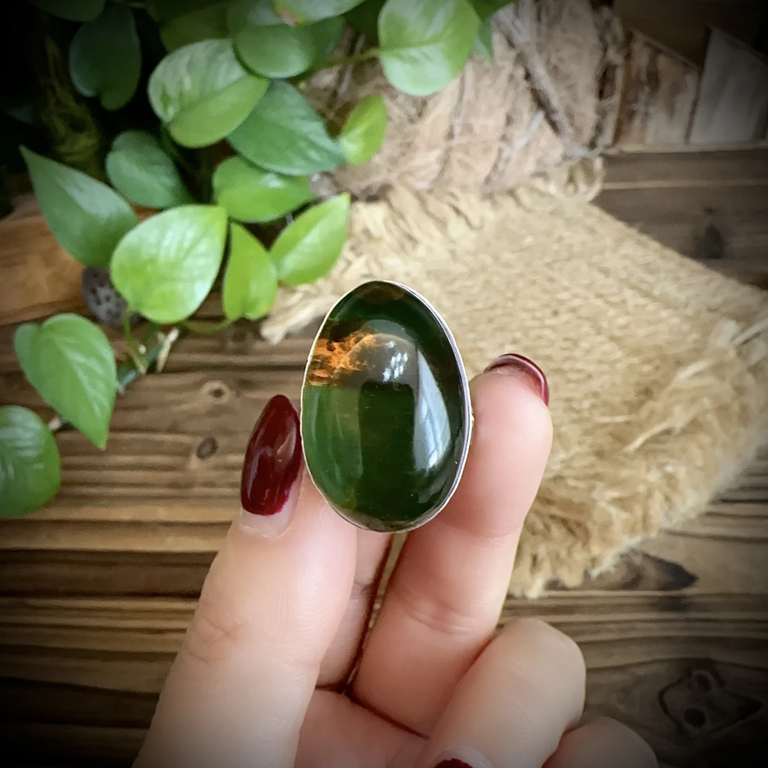 【古香古色】复古s925银蜜蜡琥珀戒指（开口可调节）