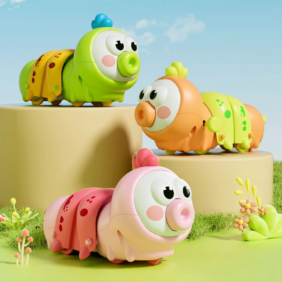 魔法童话毛毛虫发条玩具趣味婴儿益智思维仿真摇摆宝宝趣味上链