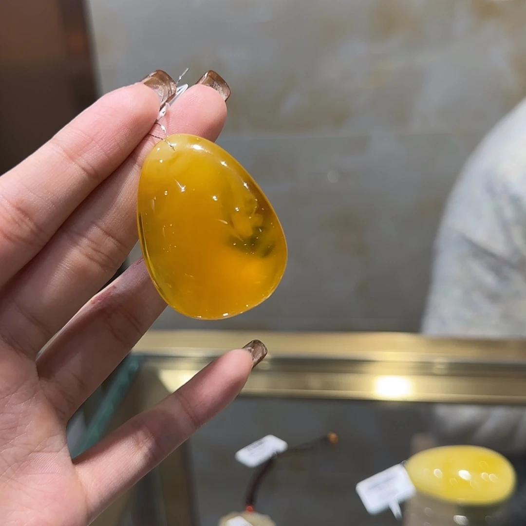 蜜蜡未镶嵌吊坠(不含链)蜜蜡水滴