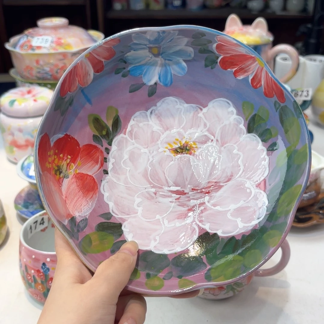 景德镇手绘高温釉下彩陶瓷茶具
