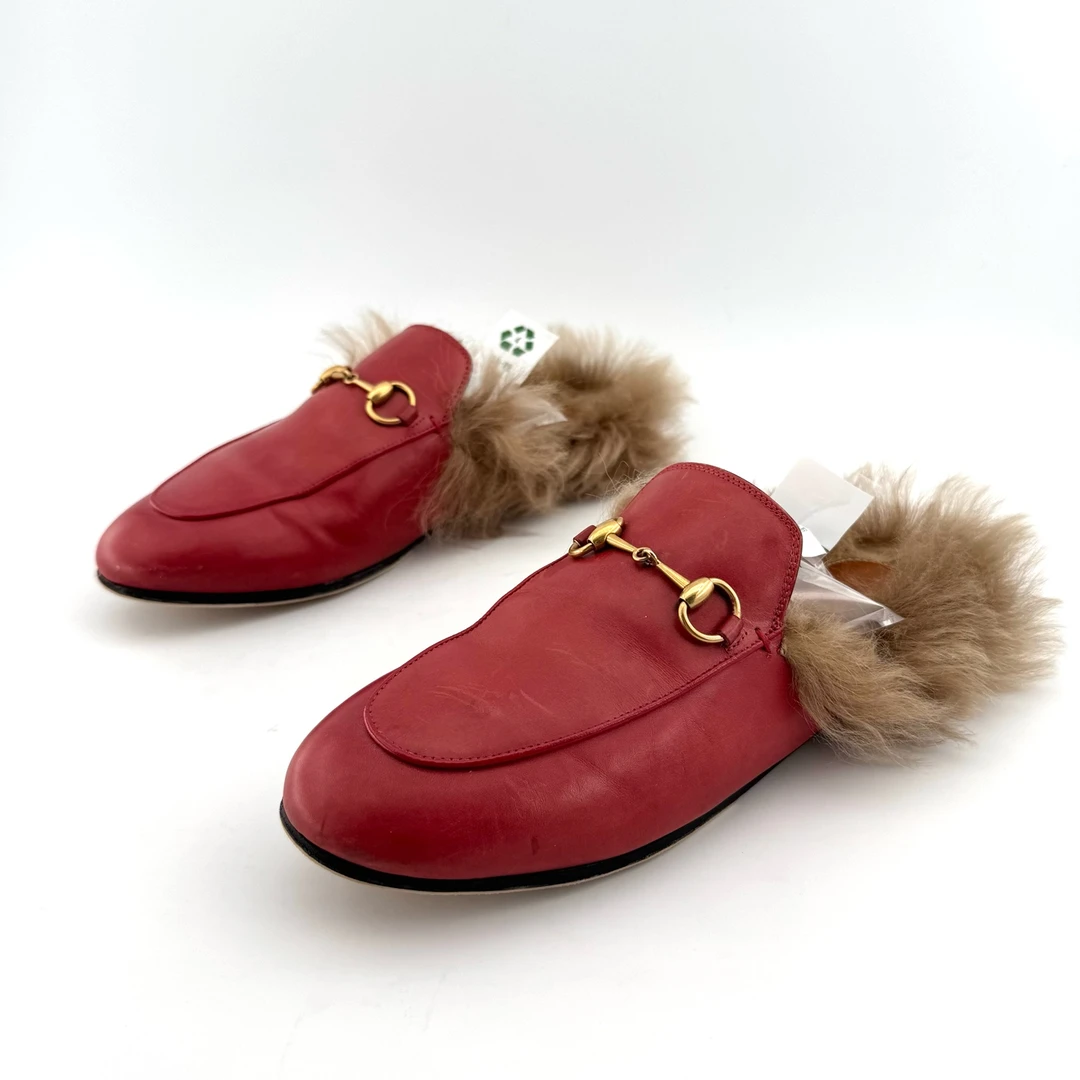 99新 GUCCI/古驰 cGucci/古驰 37码 经典毛拖鞋 D2836