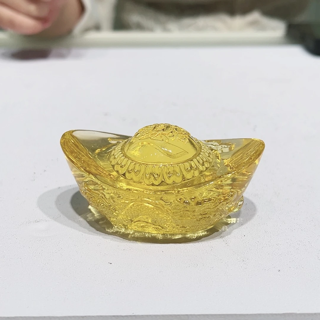 【闪购商品】手工艺品琉璃八公分大元宝三个