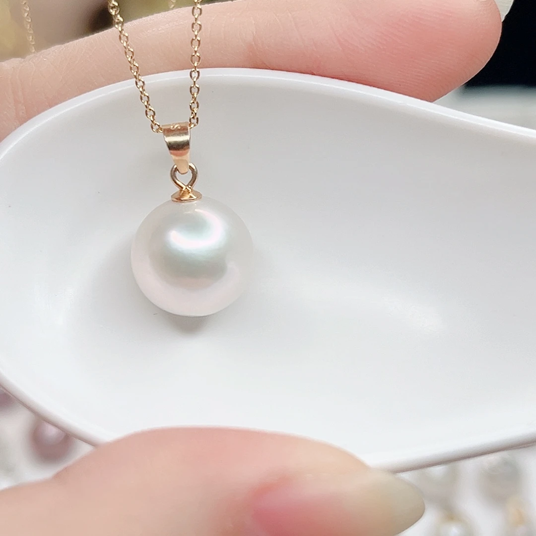 淡水珍珠银S925镶嵌吊坠(不含链)