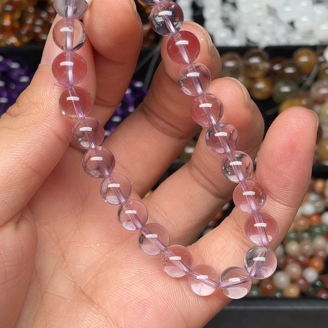 未镶嵌水晶手链玻利维亚紫水晶8+